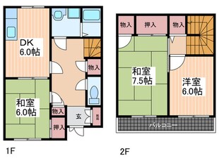 ディア・ホームＢ棟の物件間取画像